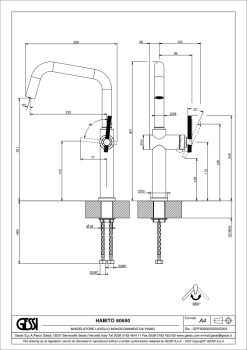 Смеситель для кухни Gessi Habito 60650.707 Black Metal Brushed PVD