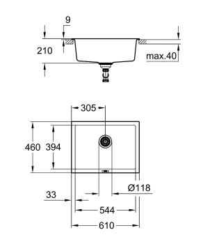 Кухонная мойка Grohe K700U 31655AT0