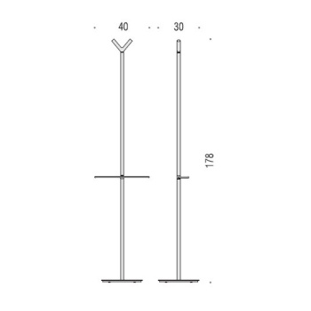 Стойка вешалка Colombo Planets 178 с полотенцедержателем, хром B9804.CR