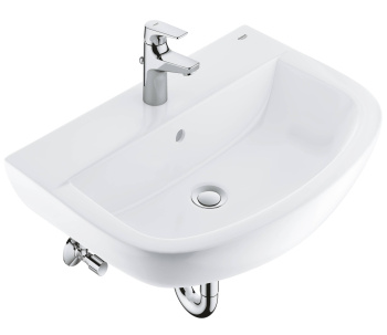 Набор для ванной Grohe Bau Ceramic 39472000 раковина, смеситель и сифон, хром