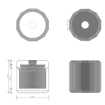 Диспенсер для салфеток Decor Walther Kristall KB 15x15 хрустальное стекло, английский зеленый 931596