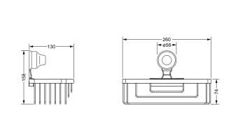 Полка решетка Jorger Delphi 109.00.105.000 chrome