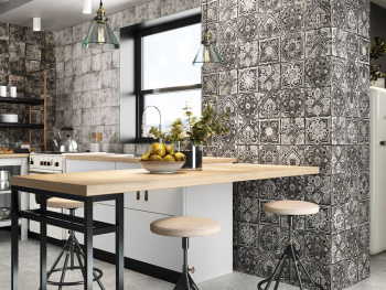 Керамическая плитка Mainzu Mandala Black Matt  20x20 см PT02797