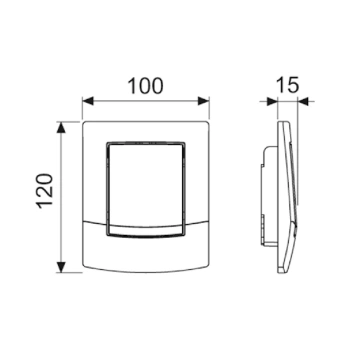 Клавиша смыва Tece Ambia Urinal 9242140 белая антибактериальная