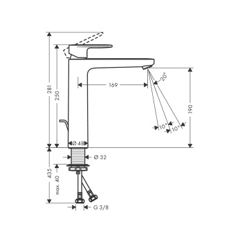 Смеситель для раковины Hansgrohe Vernis Blend 71581000 хром