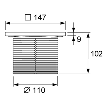 Решетка для душевого трапа Tece Tecedrainpoint S 14.7 3660003 сталь