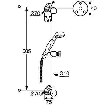 Душевой гарнитур Kludi Adlon 2710305, хром