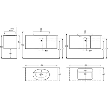 Тумба PLAZA Modern подвесная Kerama Marazzi 120 белый 3 ящика (нов. артикул PLB.M.120.3\WHT.V) PLB.M.120.3\WHT