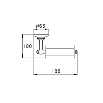 Держатель туалетной бумаги настенный Stella Italica 1033 хром IT 10015 CR00