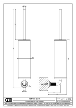 Ершик для унитаза Gessi Venti20 65419.735 Warm Bronze PVD