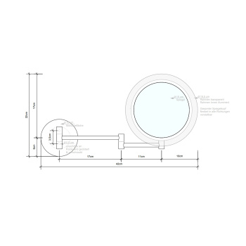 Косметическое зеркало Decor Walther 121400 хром