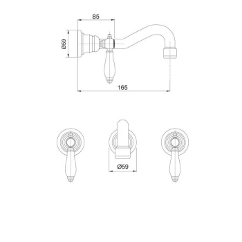 Смеситель для раковины Fima Carlo Frattini Herend F5401/5CR хром