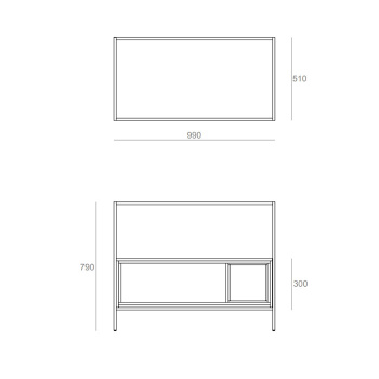 Тумба под раковину подвесная Simas Foriu FOSS80 80x15 см черный