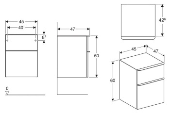 Тумба Geberit Smyle Square 45 500.357.00.1 подвесная Белый глянцевый