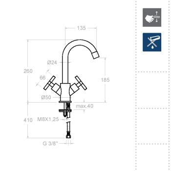 Смеситель для раковины Ramonsoler RS-Cross 6202