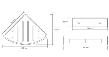 Угловая полочка для мыла - мыльница Bemeta Cytro 146208016