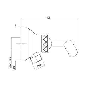 Держатель для душа Gattoni Pd, хром 6245/PDC0cr