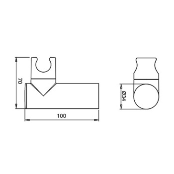 Держатель для лейки Almar Sintesi круглый, хром, E119040.CR