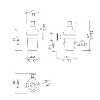 Дозатор для жидкого мыла белый Devon&Devon First Class держатель и помпа, хром DD33030CR