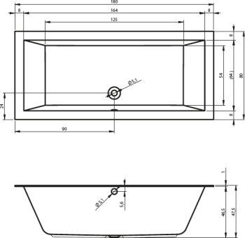 Акриловая ванна Riho 180x90 BT0210500000000 (B133001105)