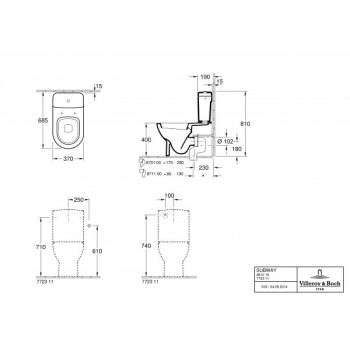 Чаша напольного унитаза Villeroy&Boch Subway 66101001