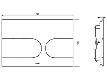 Клавиша смыва Toto WASHLET MB175M#SS для инсталляции WH182EAT