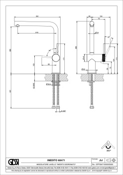 Смеситель для кухни Gessi Inedito 60471.031 Chrome