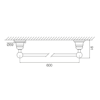 Полотенцедержатель Fima Carlo Frattini Victory 600, бронза F6060/60BR
