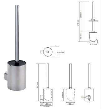 Ёршик подвесной, металл Bemeta Organic 157113061 хром