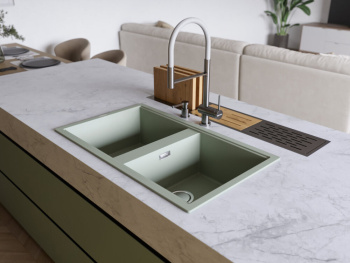 Мойка кухонная Omoikiri Kitagawa 86-2-WG wind green 4993731