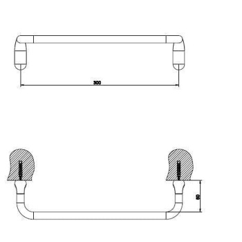 Полотенцедержатель Gessi Goccia 38097.099 Black Xl