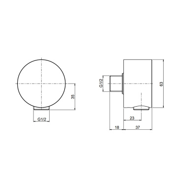 Выпуск QuadroDesign  для ручного душа с держателем цвет Steel 207.40AS