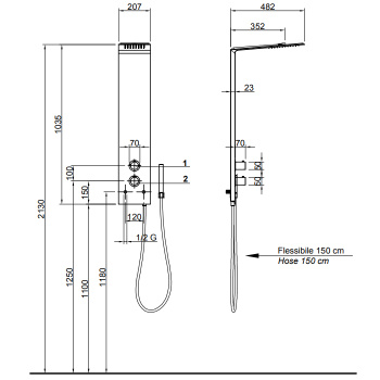 Душевая система Antonio Lupi А0002423926