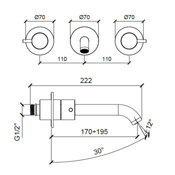 Смеситель для раковины Almar E210057.CR хром
