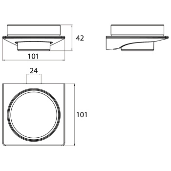 Подвесная мыльница хрустальное стекло прозр. Emco Art, хром 1630 001 01