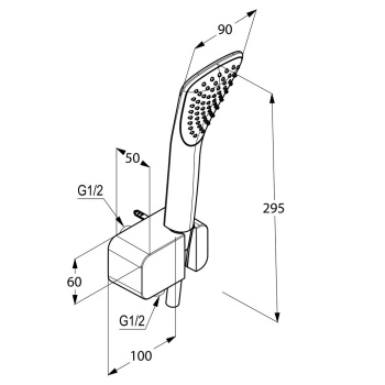 Душевой гарнитур для ванны Kludi Fizz 676709100
