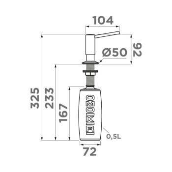 Дозатор для кухонной мойки Omoikiri ОМ-02-TO toscana 4995071