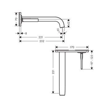 Смеситель для раковины Axor Citterio E 36114000 хром