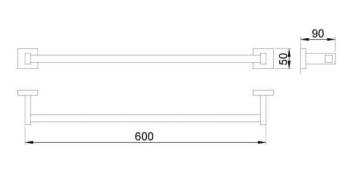 Полотенцедержатель Nofer 600 мм Classic глянец 09031.B