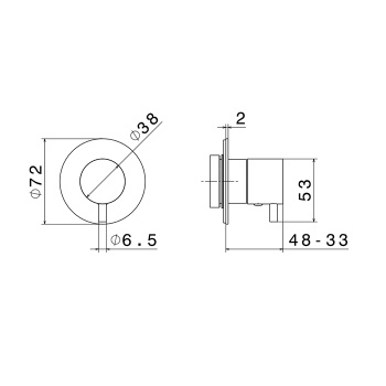 Смеситель для душа Newform Xt для 27892/27893, хром 67606E.21.018