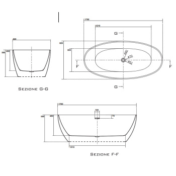 Акриловая ванна Kerasan Flo 170x82 742901