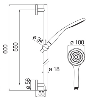 Душевой гарнитур Nobili AD140/51CR