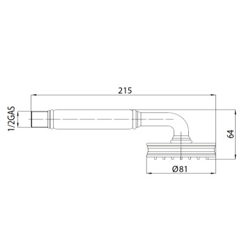 Bossini Liberty Ручной душ Ø8.1см., настенный, цвет: никель матовый B00750.094