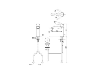 Смеситель для раковины Toto Gm TLG09301R хром