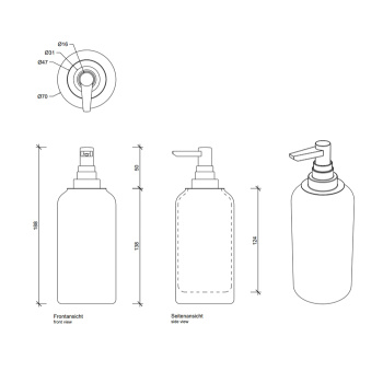 Дозатор для мыла Decor Walther Crack 932820 золото