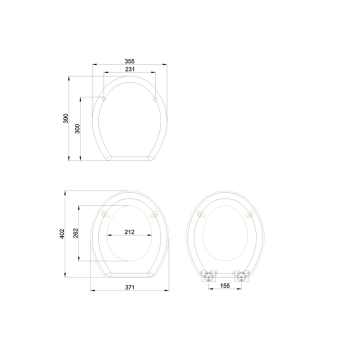 Сиденье для унитаза Burlington Bespoke/Colours S56 CHR синий