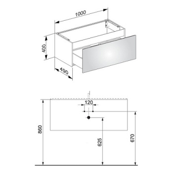Тумба под раковину Keuco Plan 100 32971300000 белый