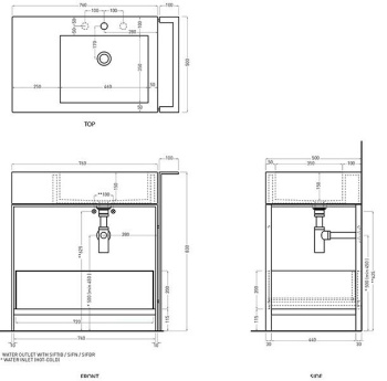 Раковина накладная Cielo I Narcisi NALAMSXSF CP 76 см левая розовый