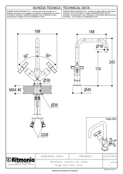 Смеситель для раковины Ritmonio Diametro35 Cross PR53AB201CRL хром