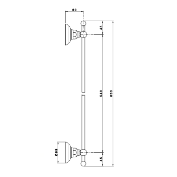 Полотенцедержатель Nicolazzi  60 см 1486CR